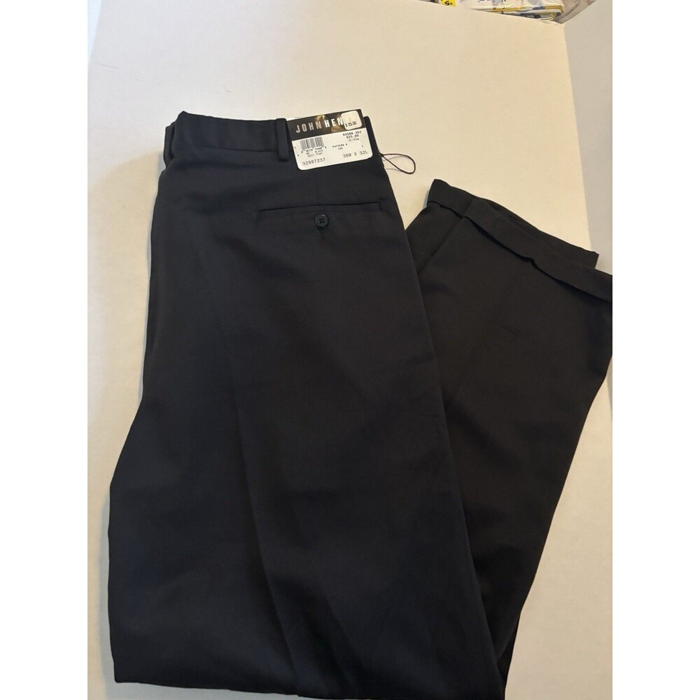 Men’s John Henry Black Dress Pants 36x32